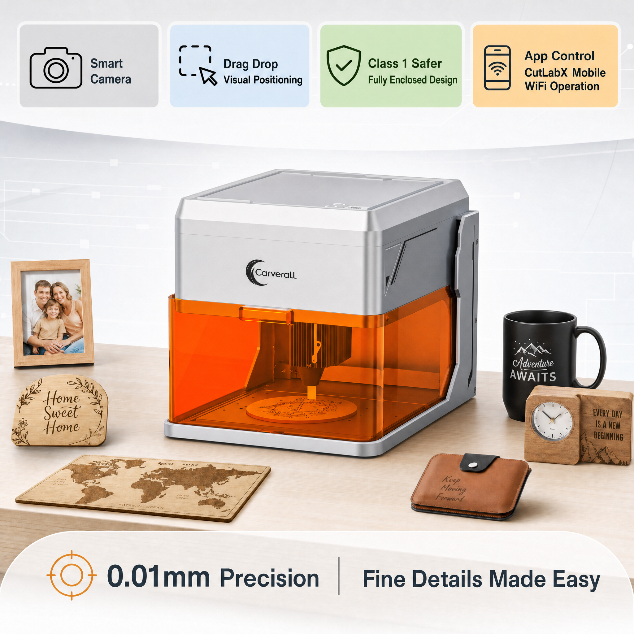 Industrial Laser Engraver For Metal - Carverall A1 Pro Laser Engraver Cutter