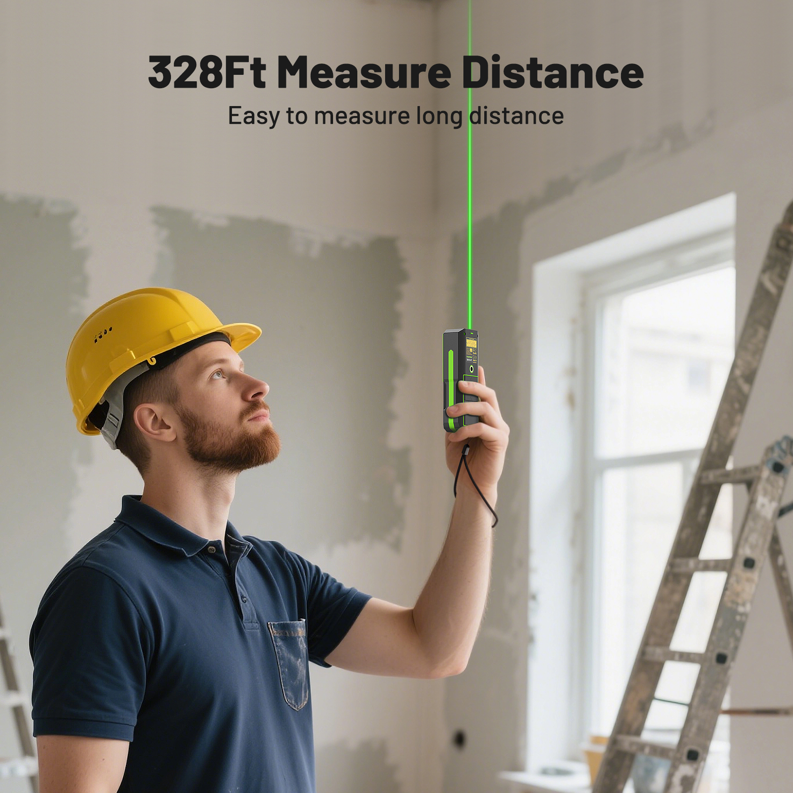 Industrial Laser Displacement Sensor - Huepar 100m Bluetoothed Laser Distance meter