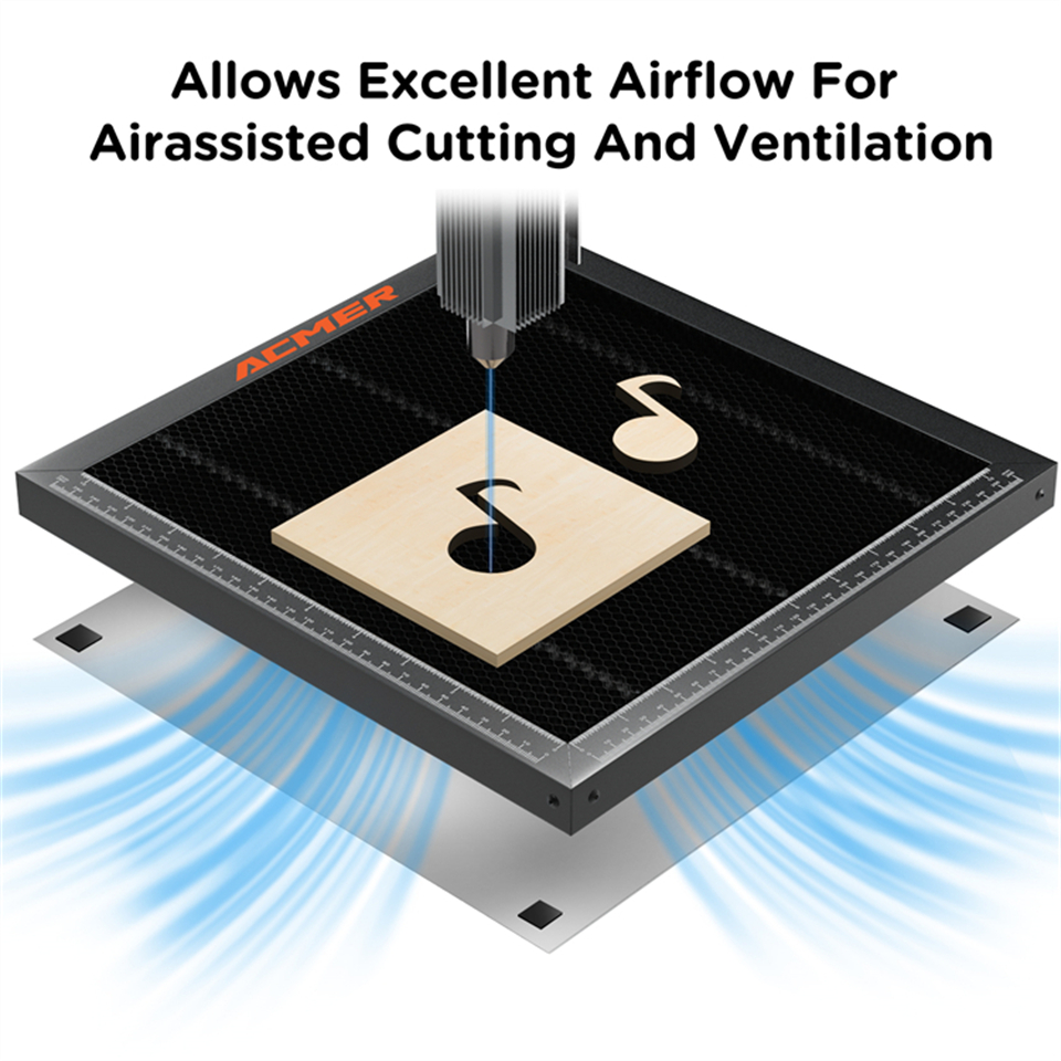 ACMER Honeycomb Panel Laser Wo - огляд і ціна Co2 Laser Engraving Machine