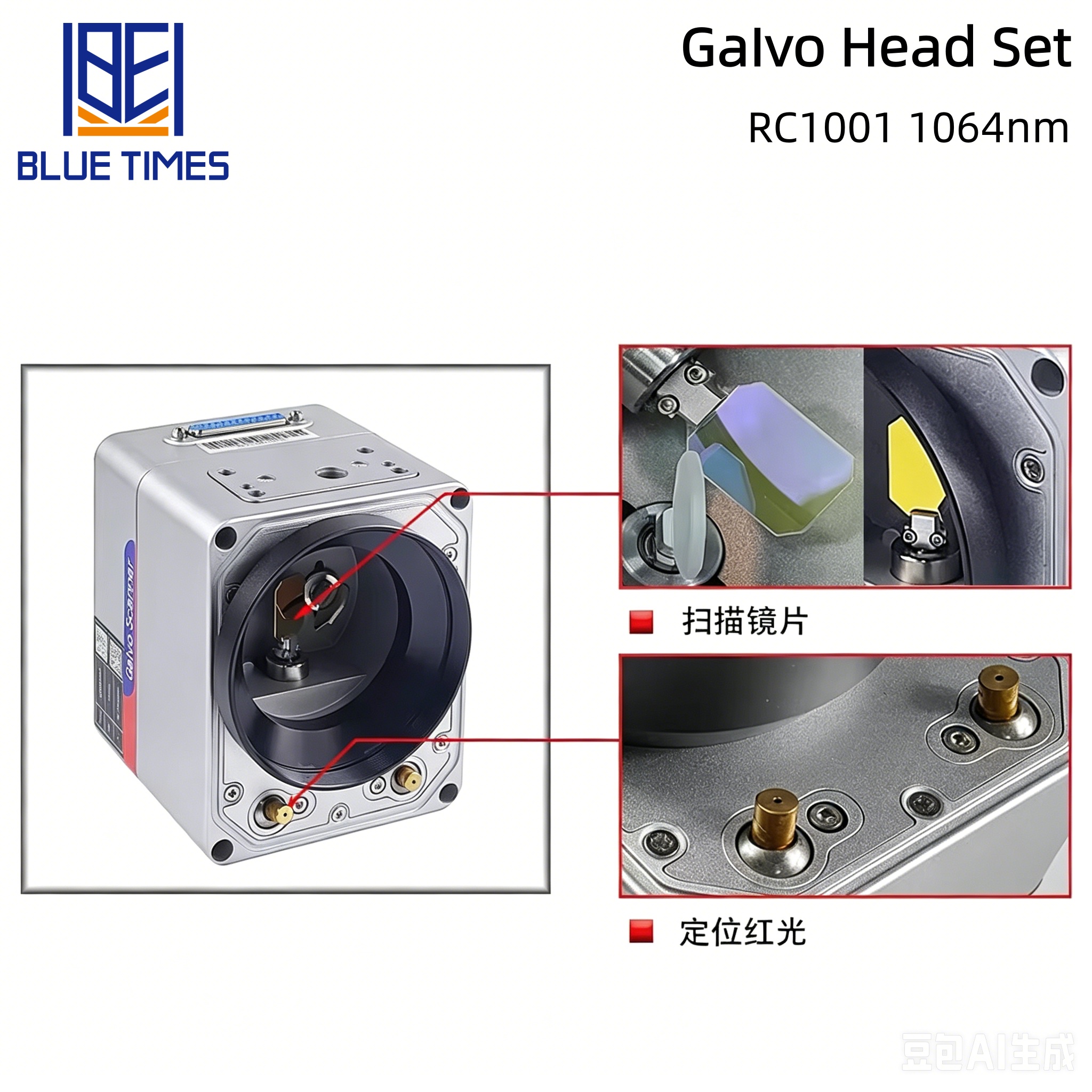  Bluetimes RC1001 Fiber Laser  - огляд і ціна Galvo Scan Head