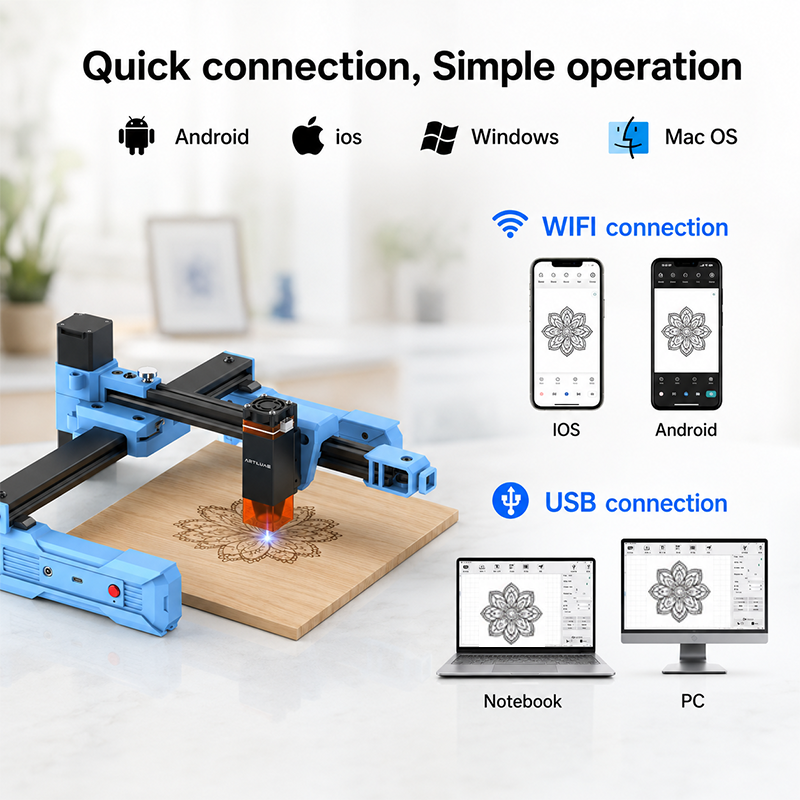 Artilume D2 2.5/6W Foldable La - огляд і ціна Industrial Laser Engraver For Metal
