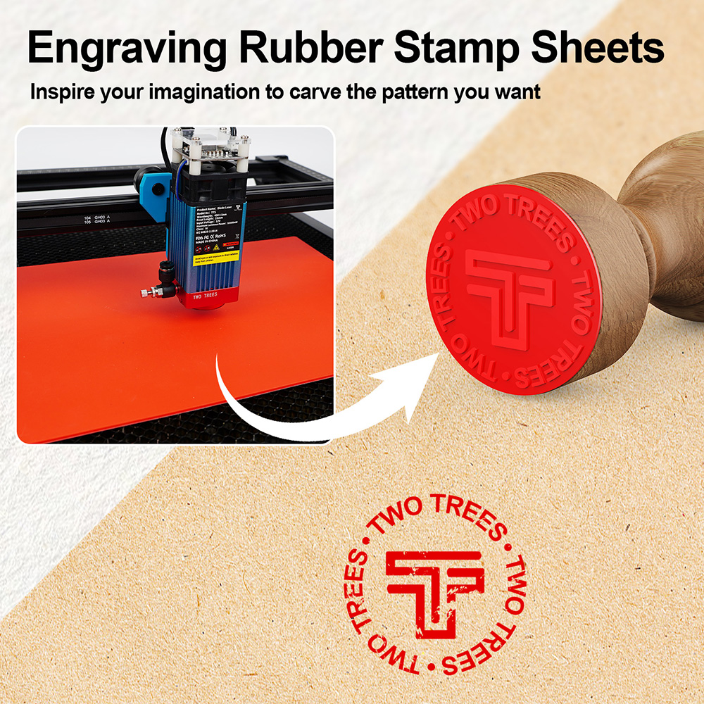 TwoTrees Laser Engraver Rubber - огляд і ціна Co2 Laser Engraving Machine