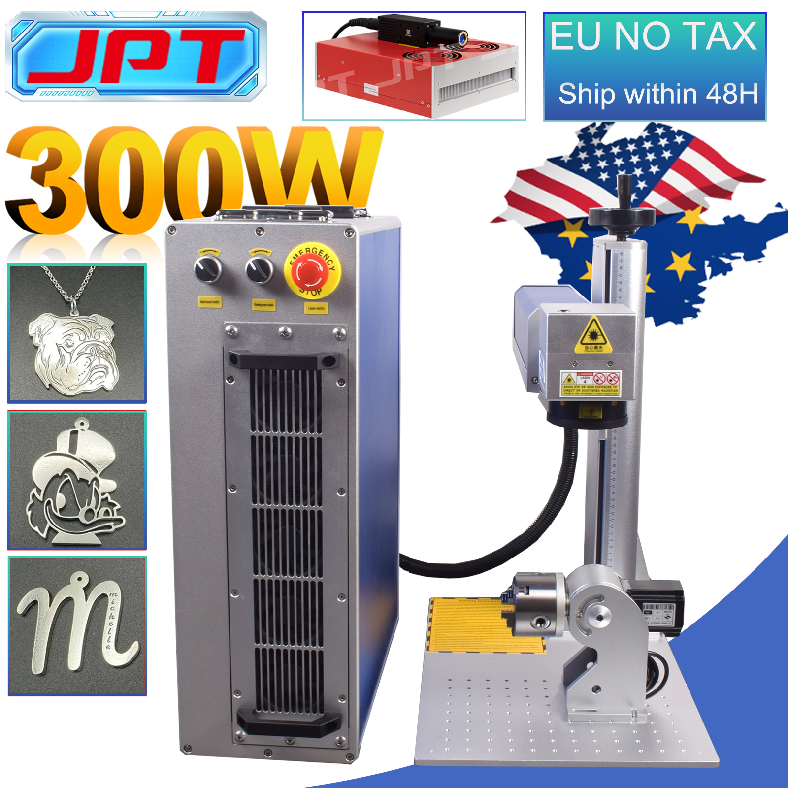 300W Fiber Laser Marking Machi - огляд і ціна Industrial Laser Engraver For Metal