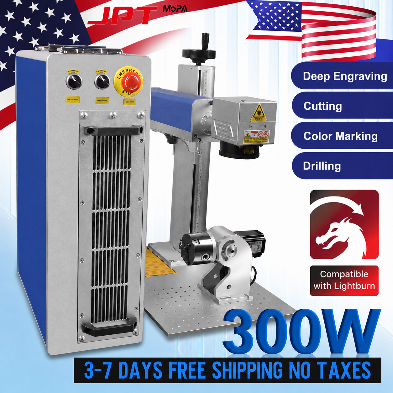 JPT Mopa Laser Marking Machine - огляд і ціна Industrial Laser Engraver For Metal