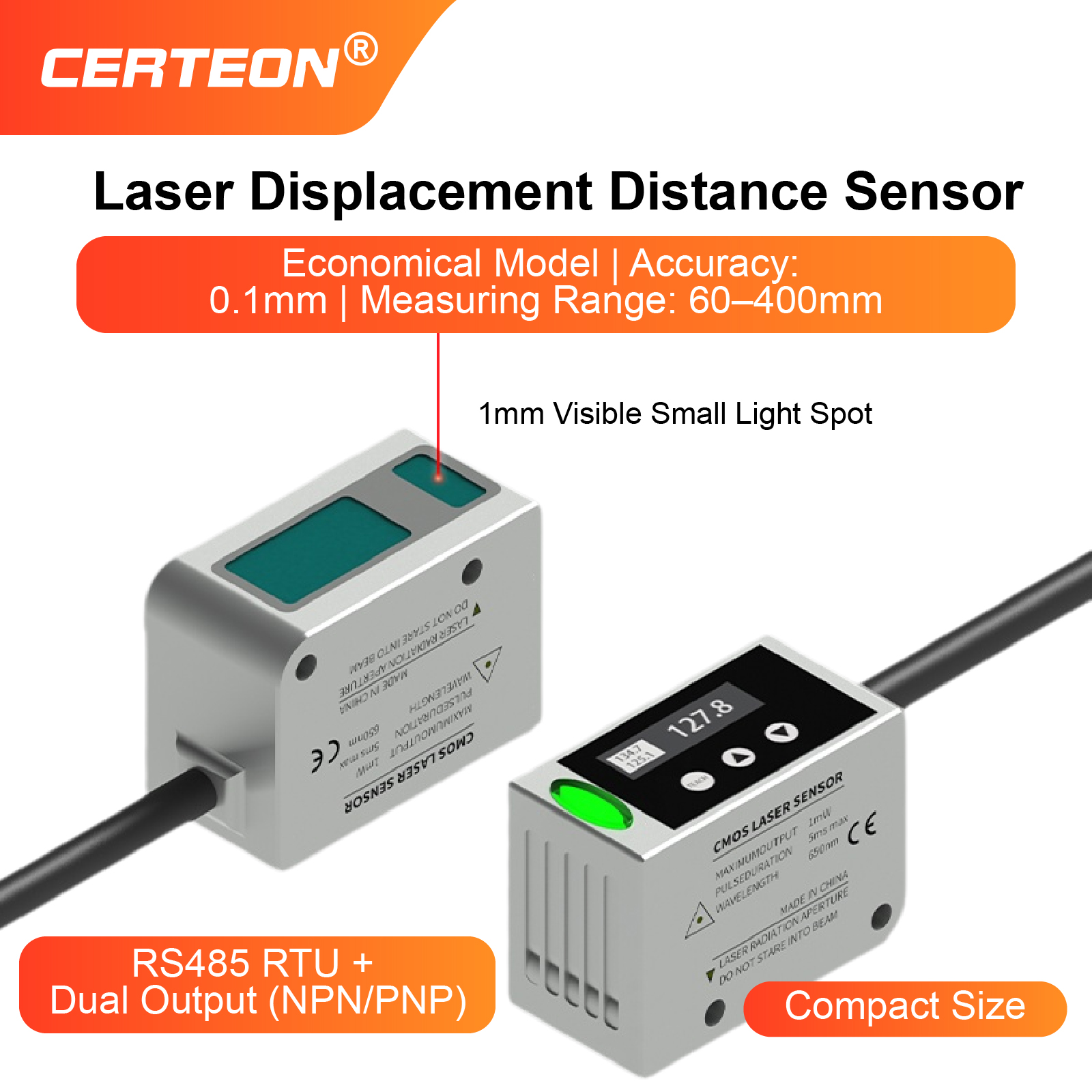 LR400 Laser Displacement Senso - огляд і ціна Industrial Laser Displacement Sensor