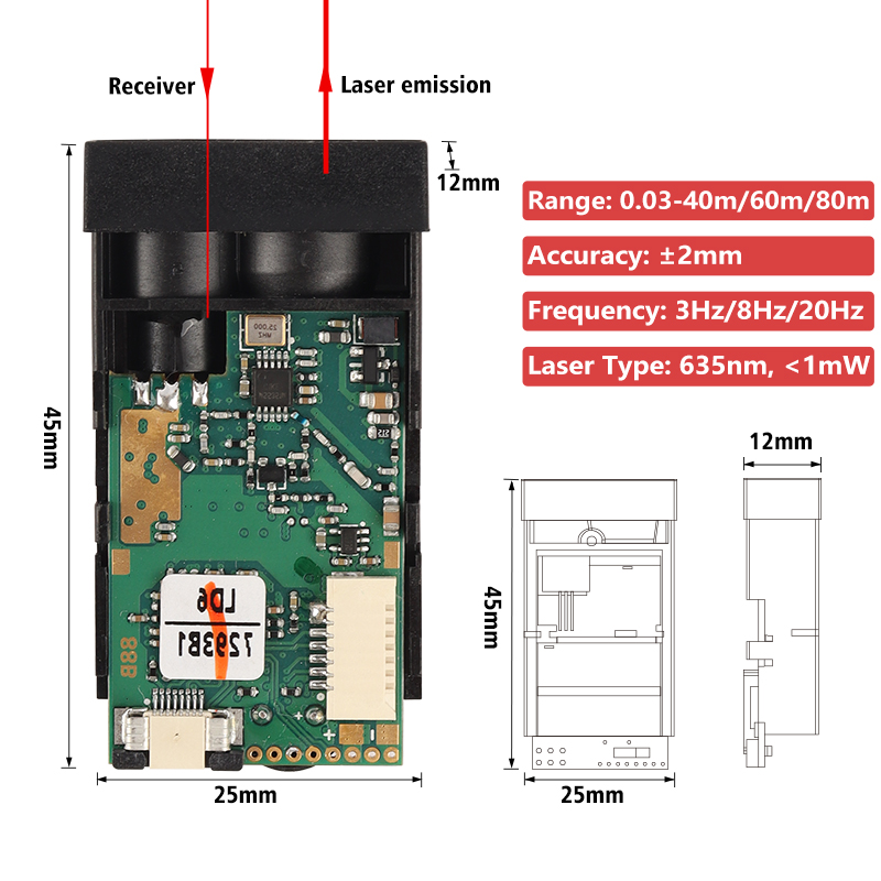 80m Compact Size Cmos Laser Di - огляд і ціна Industrial Laser Displacement Sensor