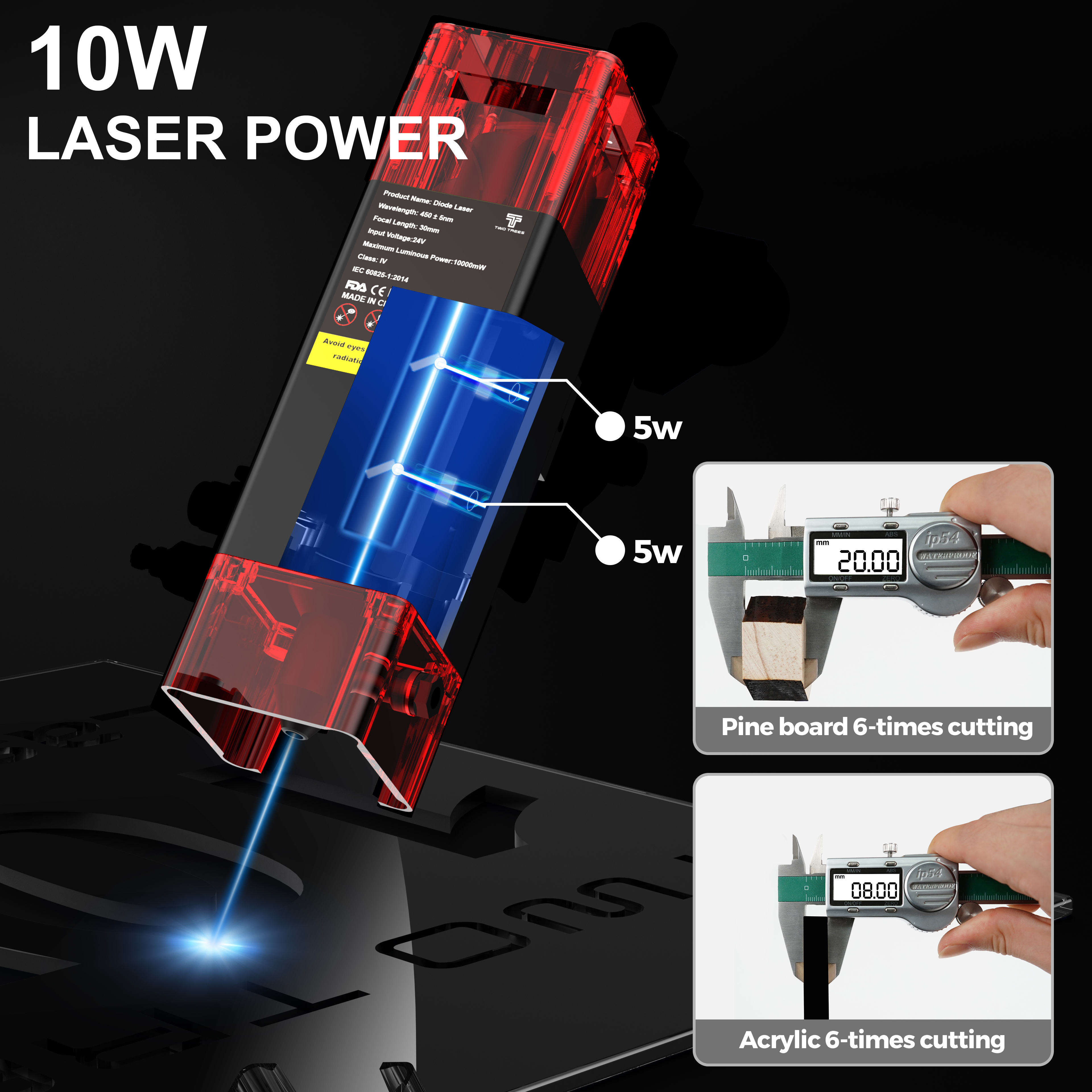 TWOTREES TTS-10 Pro Laser Engr - огляд і ціна Industrial Laser Engraver For Metal