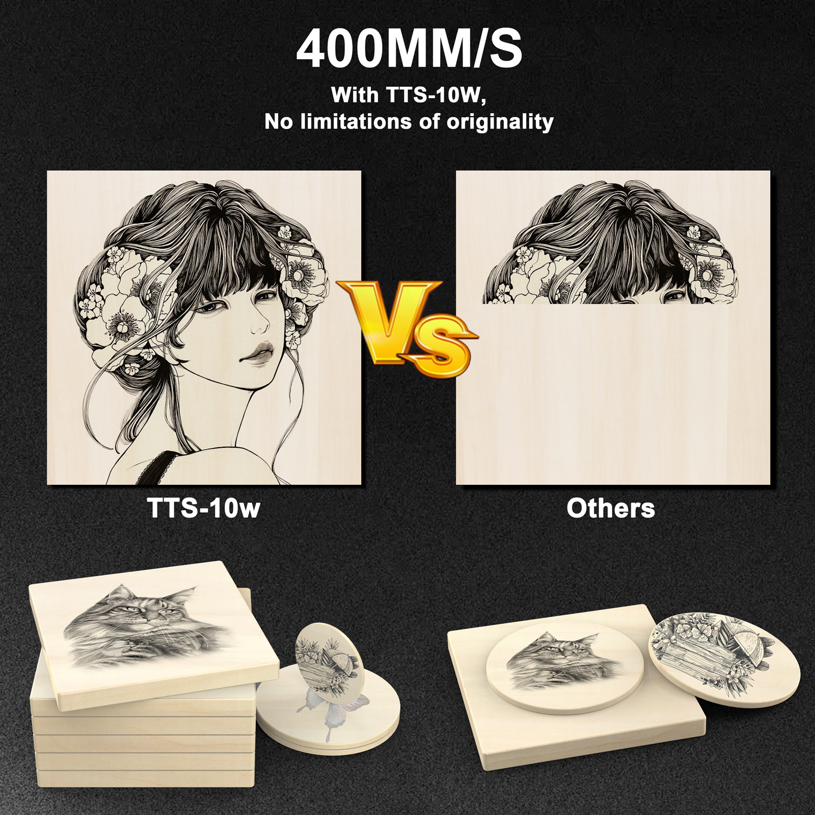 TWOTREES TTS-10 Pro Laser Engr - огляд і ціна Industrial Laser Engraver For Metal