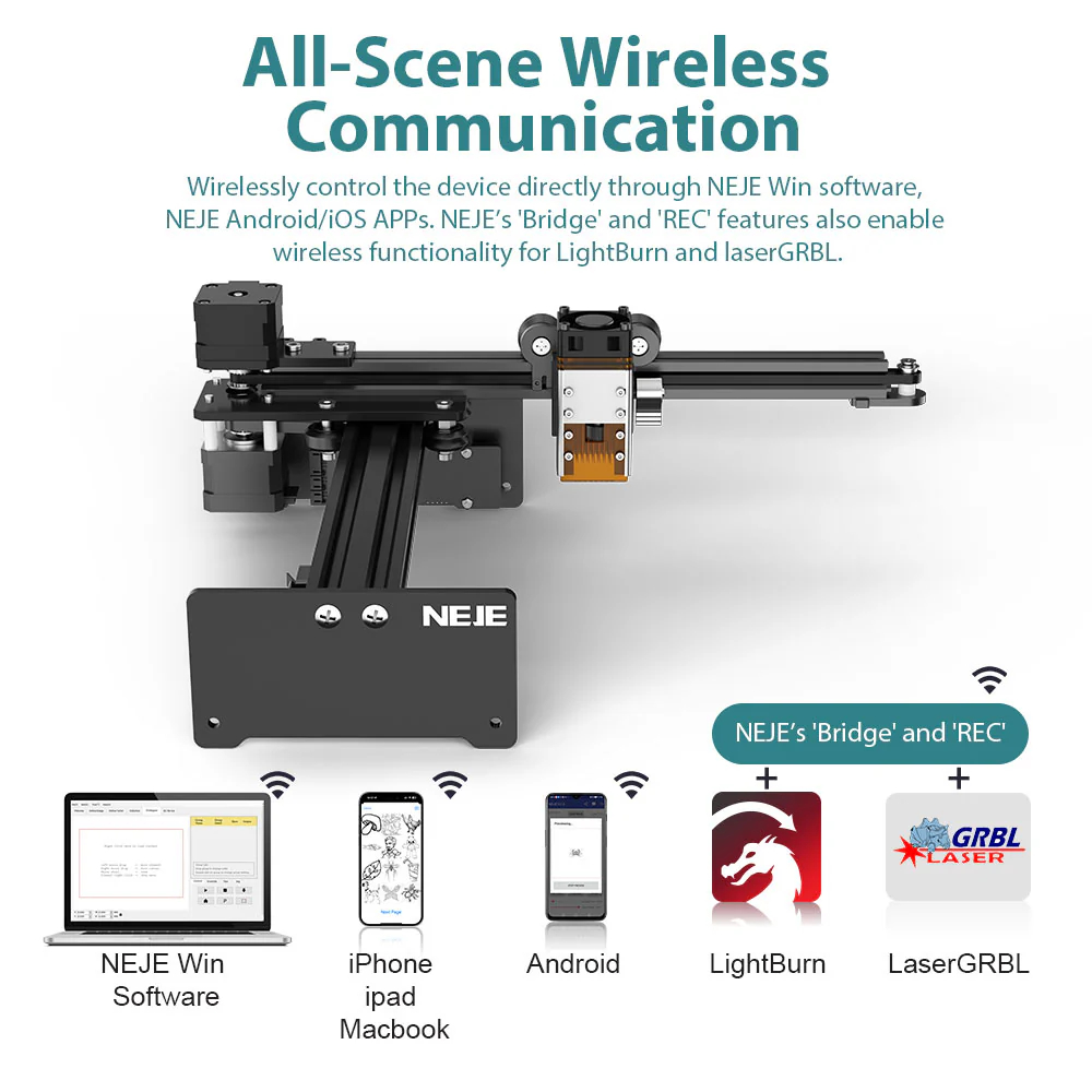 NEJE 5 A40630 20W Portable Sma - огляд і ціна Industrial Laser Engraver For Metal