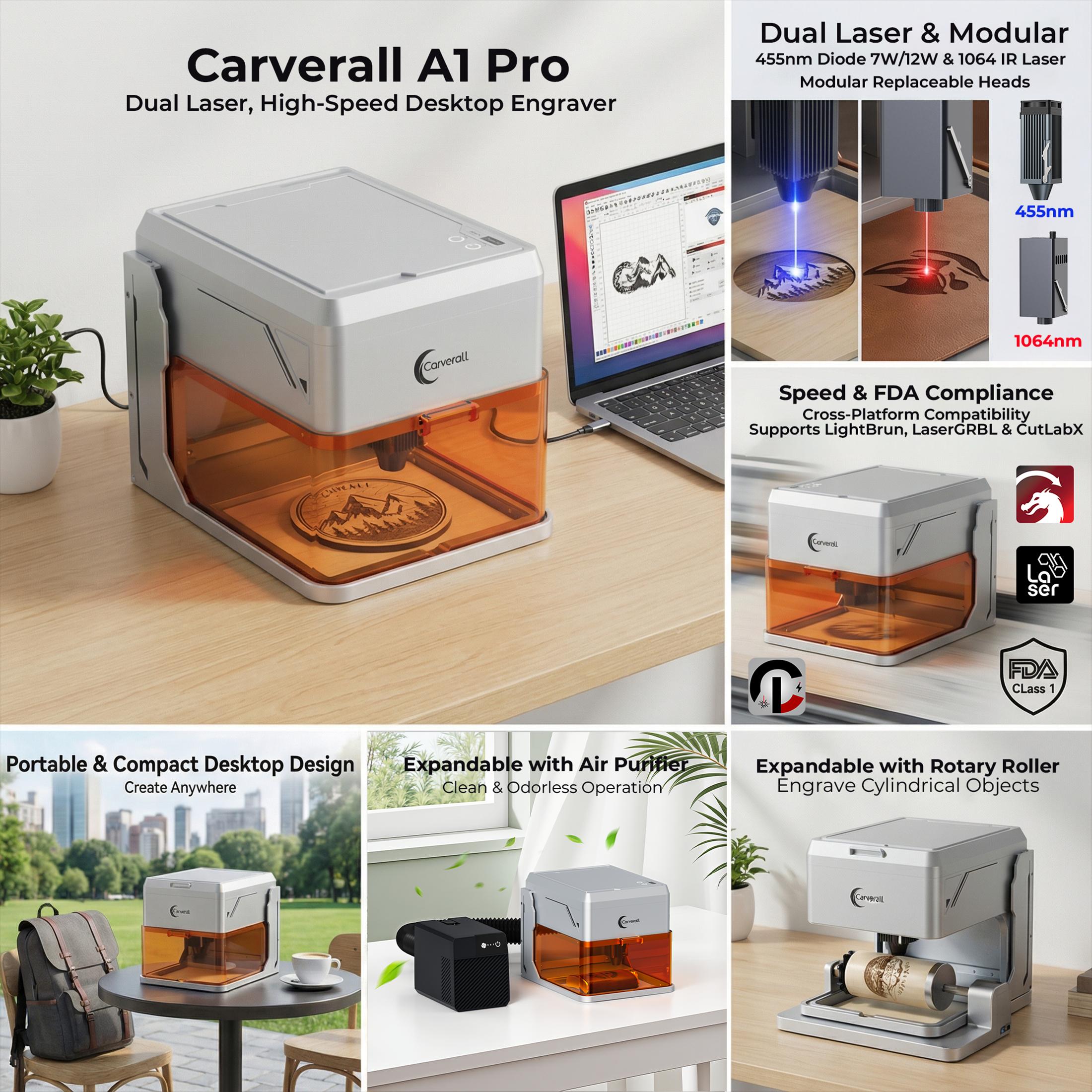 Carverall A1 Pro Laser Engrave - огляд і ціна Industrial Laser Engraver For Metal