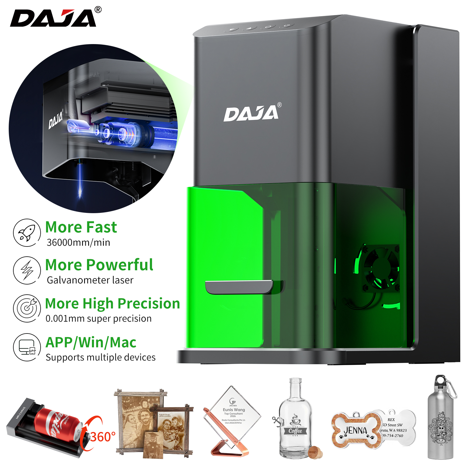 DAJA C1 Ultra Laser Engraver G - огляд і ціна Co2 Laser Engraving Machine